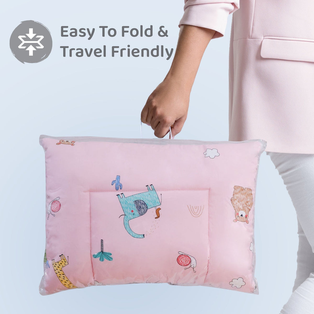 Blush Pink 1 PC Cotton Muslin Baby Nest Portable Bed