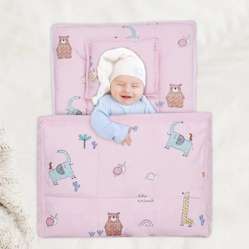 Blush Pink 1 PC Cotton Muslin Baby Nest Portable Bed