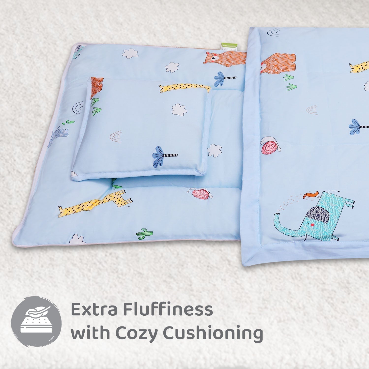 Snuggy Cozy Sky Blue Cotton Baby Nest For Babies