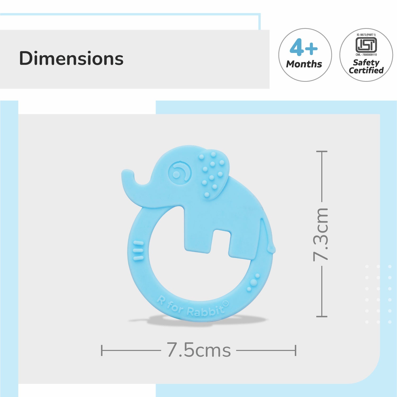 R For Rabbit Tiny Bites Zoobie Crocodile Silicone Teether For Babies