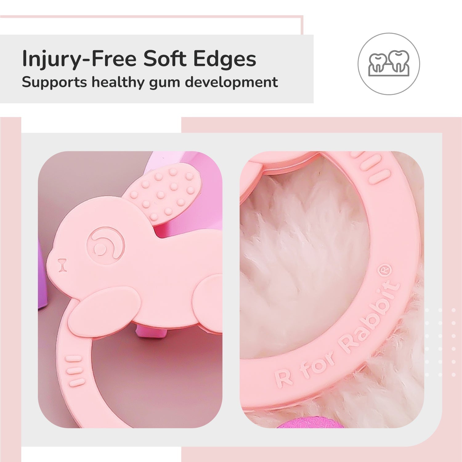 R For Rabbit Tiny Bites Zoobie Crocodile Silicone Teether For Babies