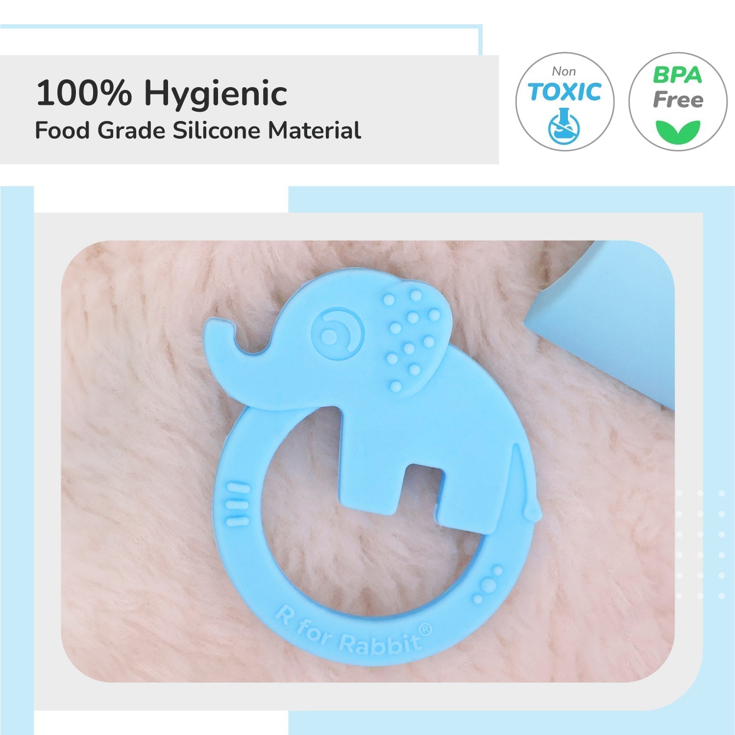 R For Rabbit Tiny Bites Zoobie Crocodile Silicone Teether For Babies