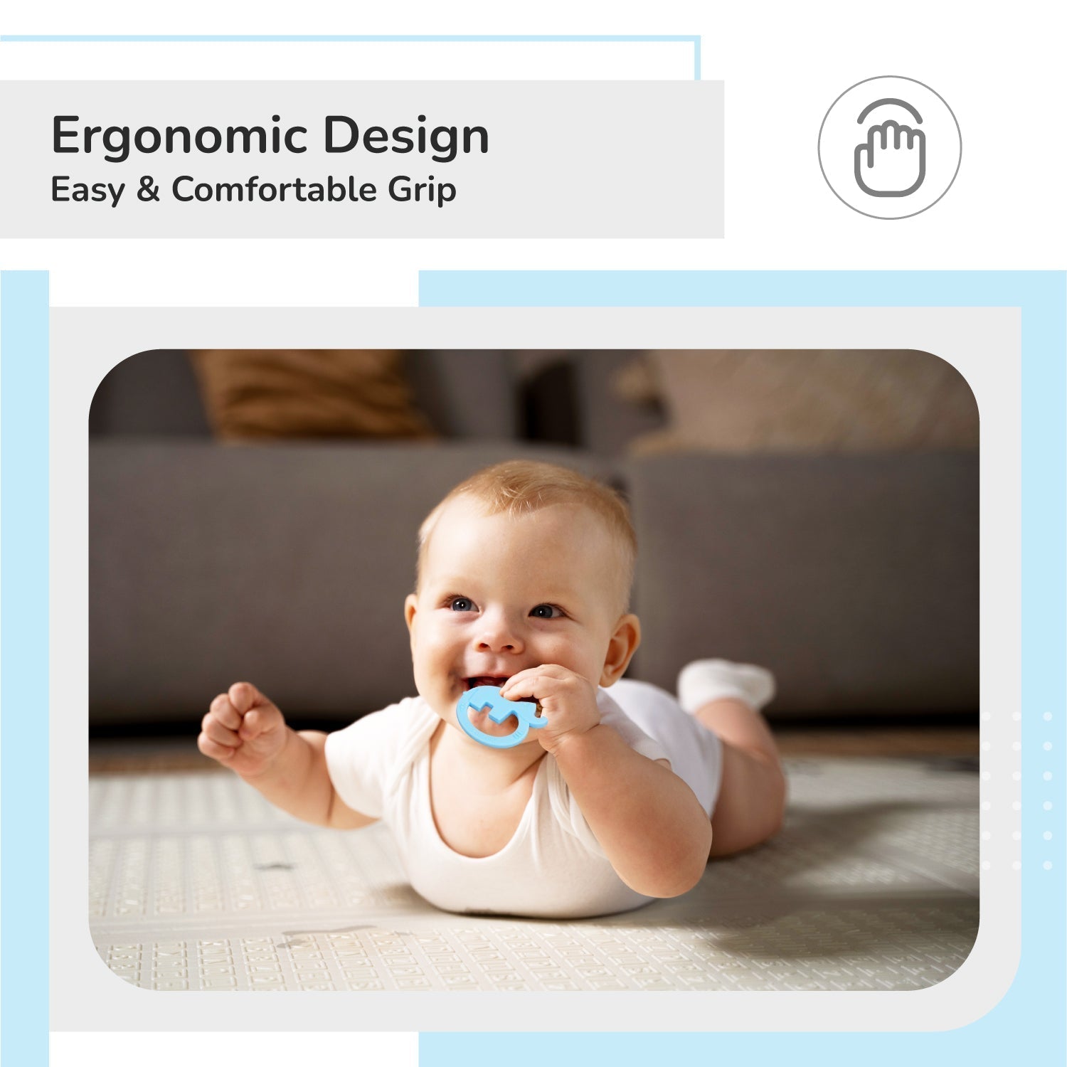 R For Rabbit Tiny Bites Zoobie Crocodile Silicone Teether For Babies
