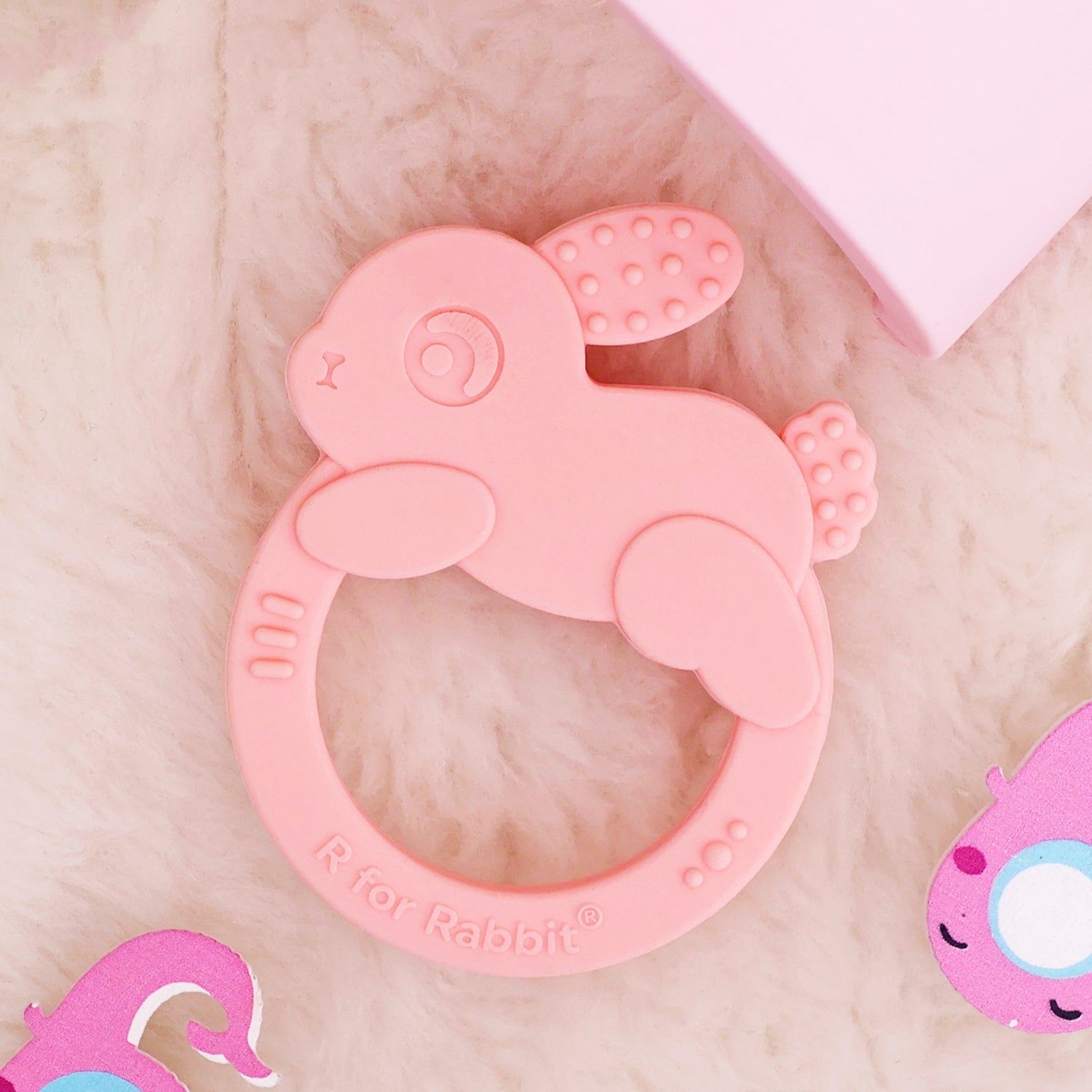 R For Rabbit Tiny Bites Zoobie Crocodile Silicone Teether For Babies