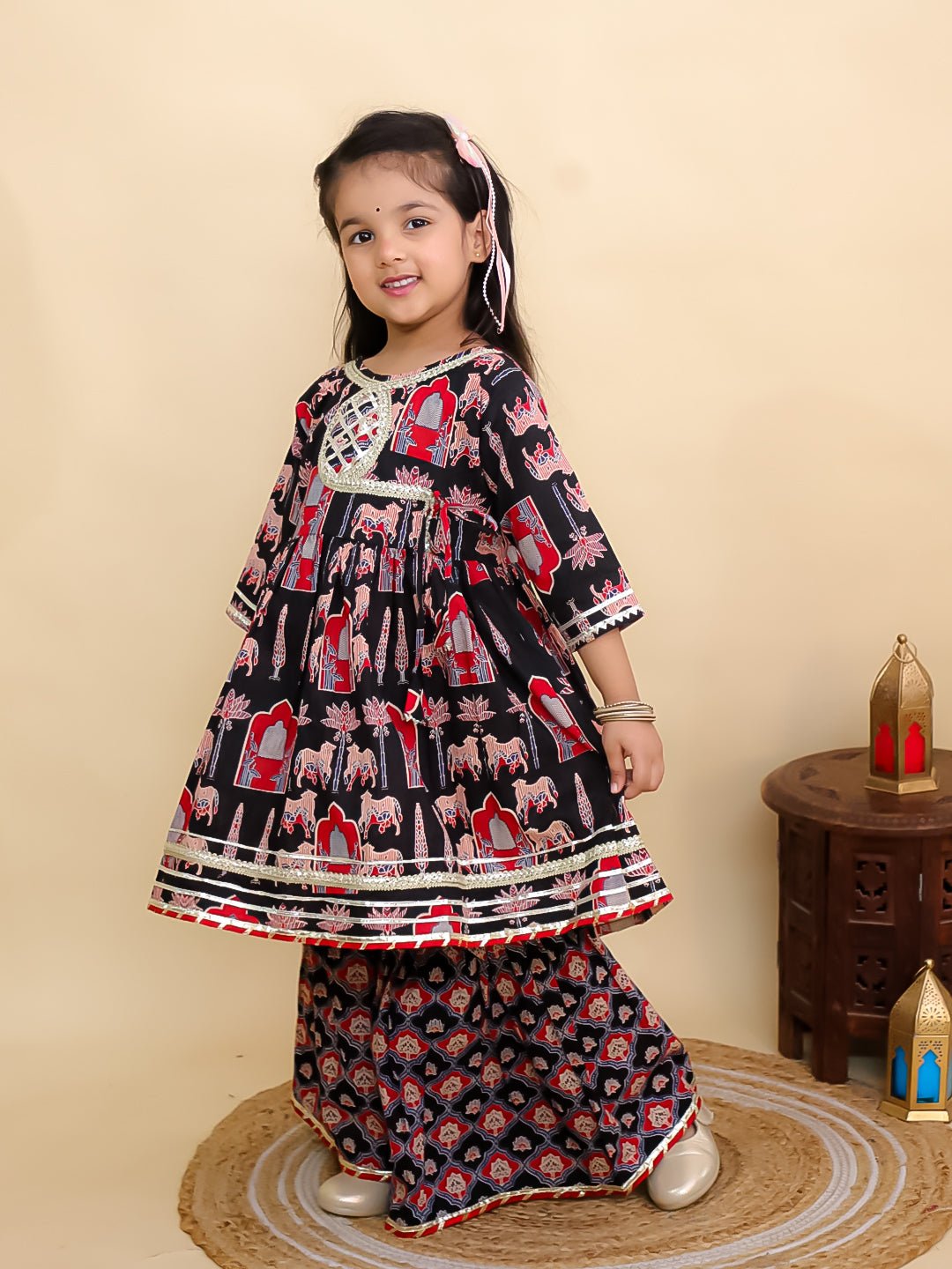 Ragini Mudra Girls Anarkali Sharara Set