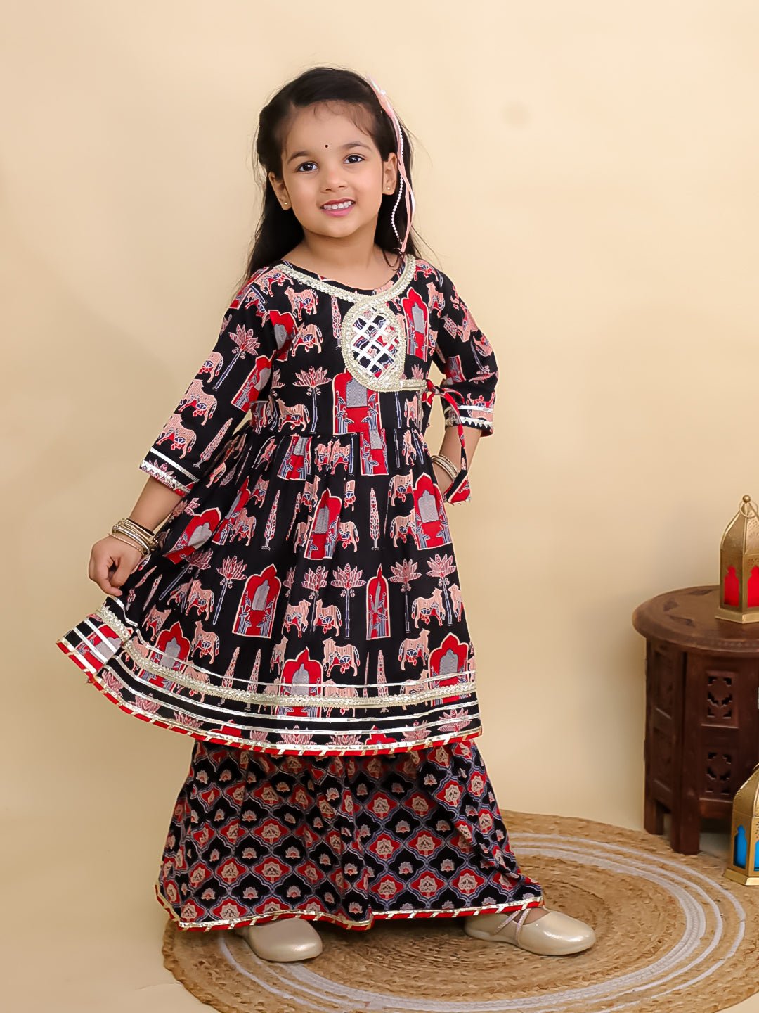 Ragini Mudra Girls Anarkali Sharara Set