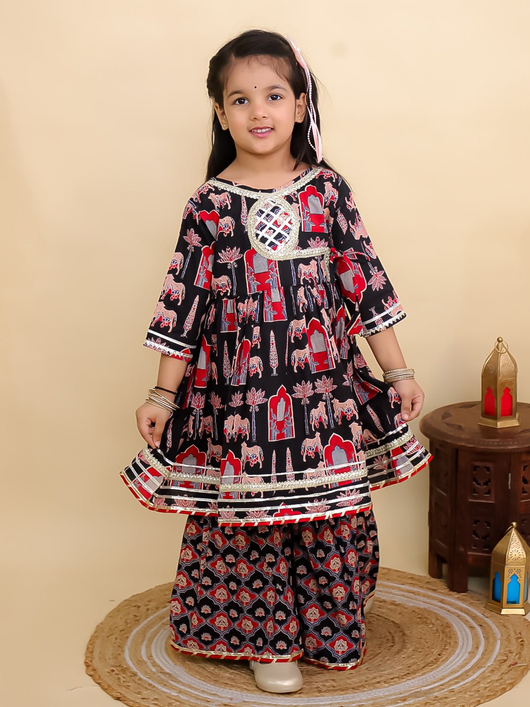 Ragini Mudra Girls Anarkali Sharara Set