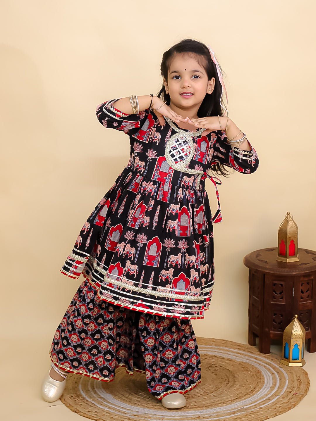 Ragini Mudra Girls Anarkali Sharara Set