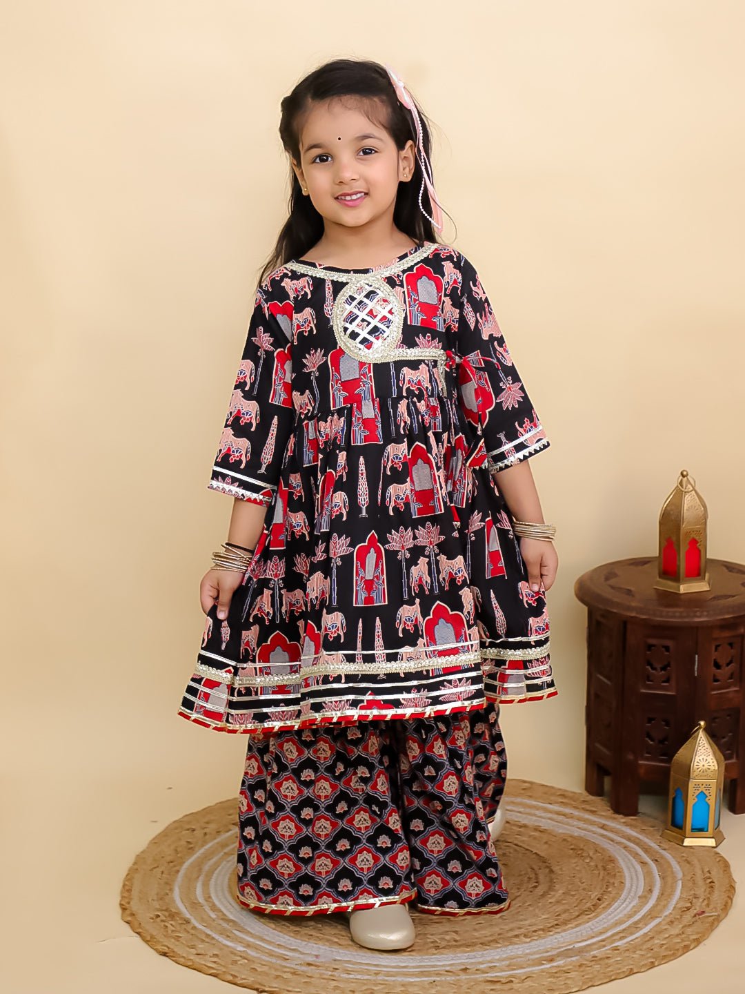 Ragini Mudra Girls Anarkali Sharara Set