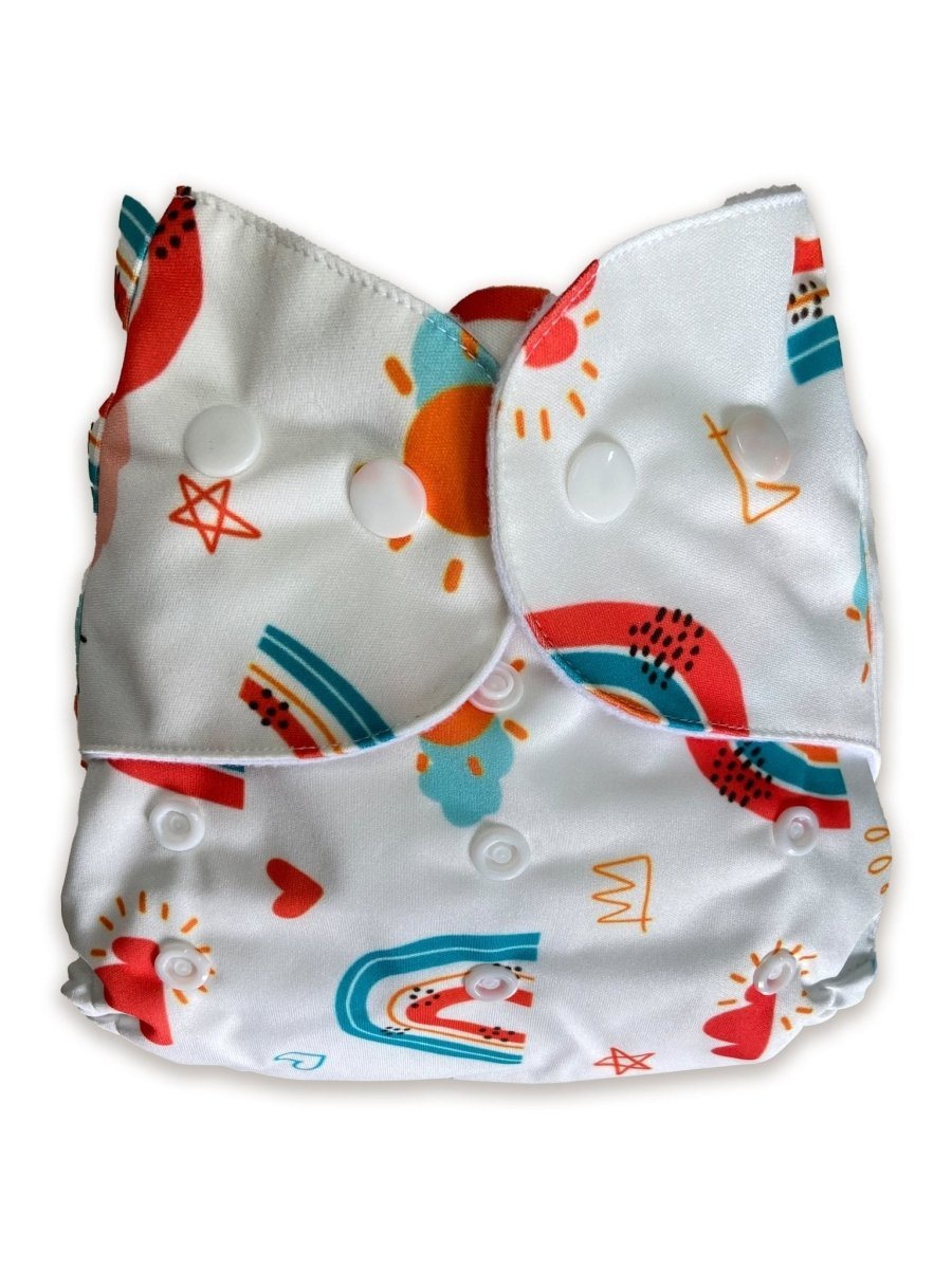 Rainbow Dash Print Waterproof Reusable Cloth Diaper For Babies