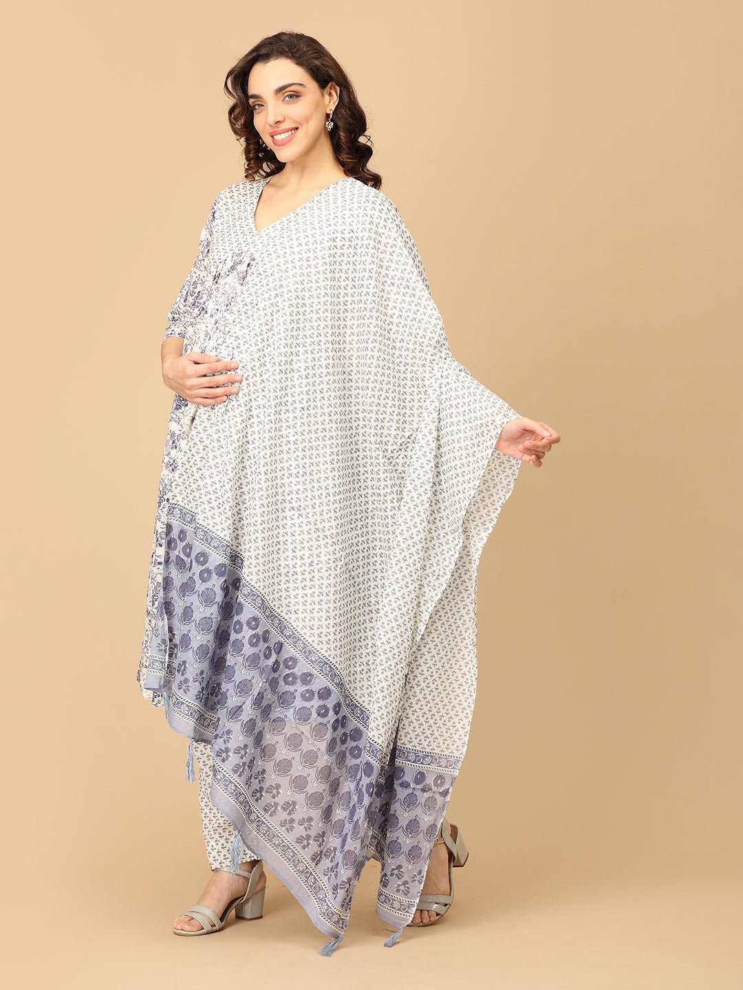 Rang-e-Ret Maternity and Nursing Kurta Set Multi