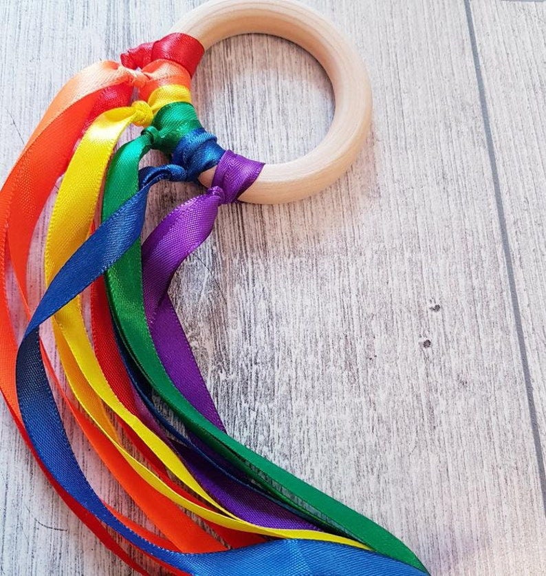 Rocking Potato Wooden Sensory Teething Ring For Babies