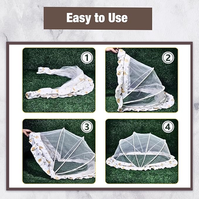 360° Protection Foldable Breathable Mesh Mosquito Net For Babies