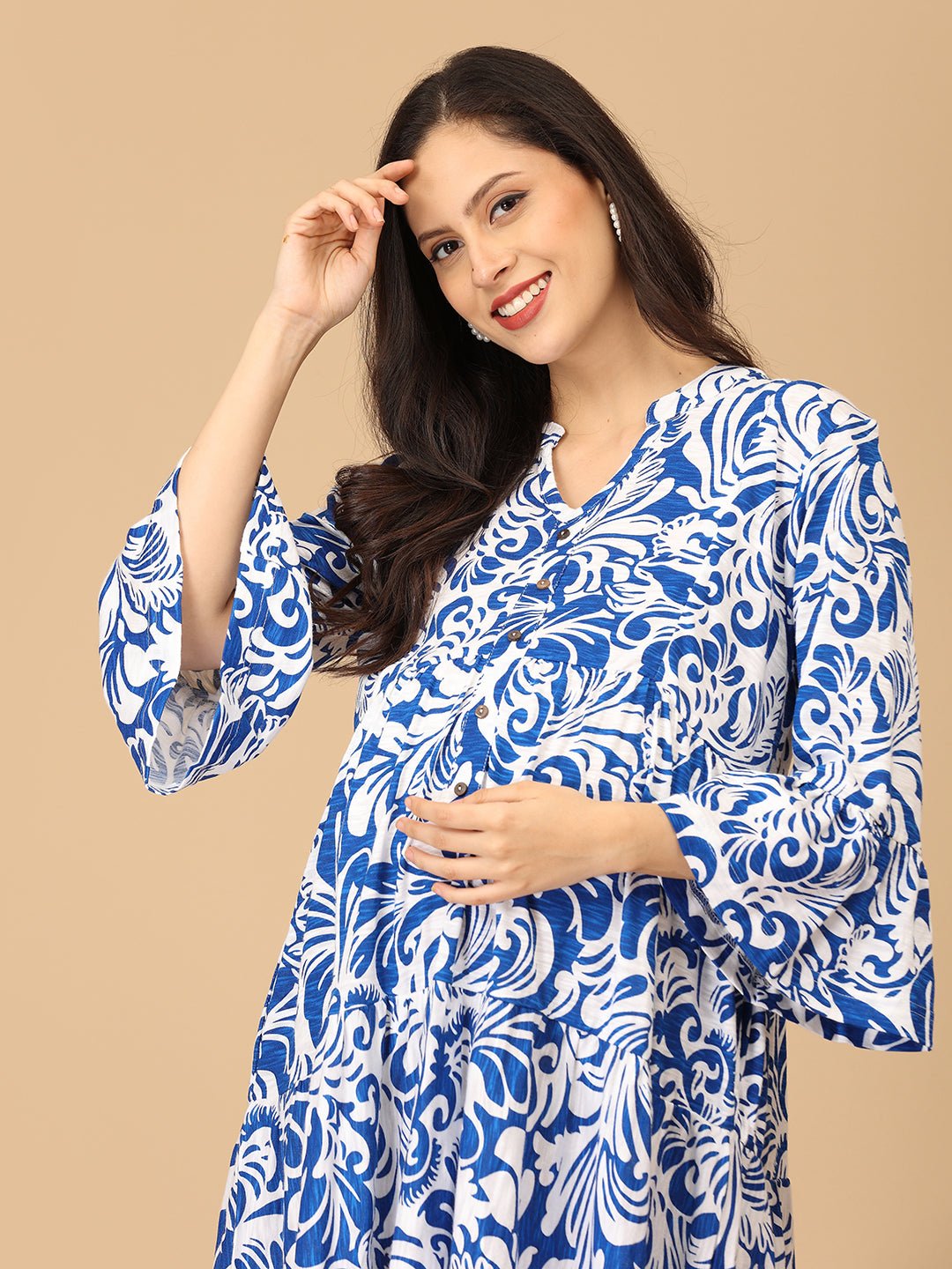 Santor-dreamy Maternity and Nursing Dress White