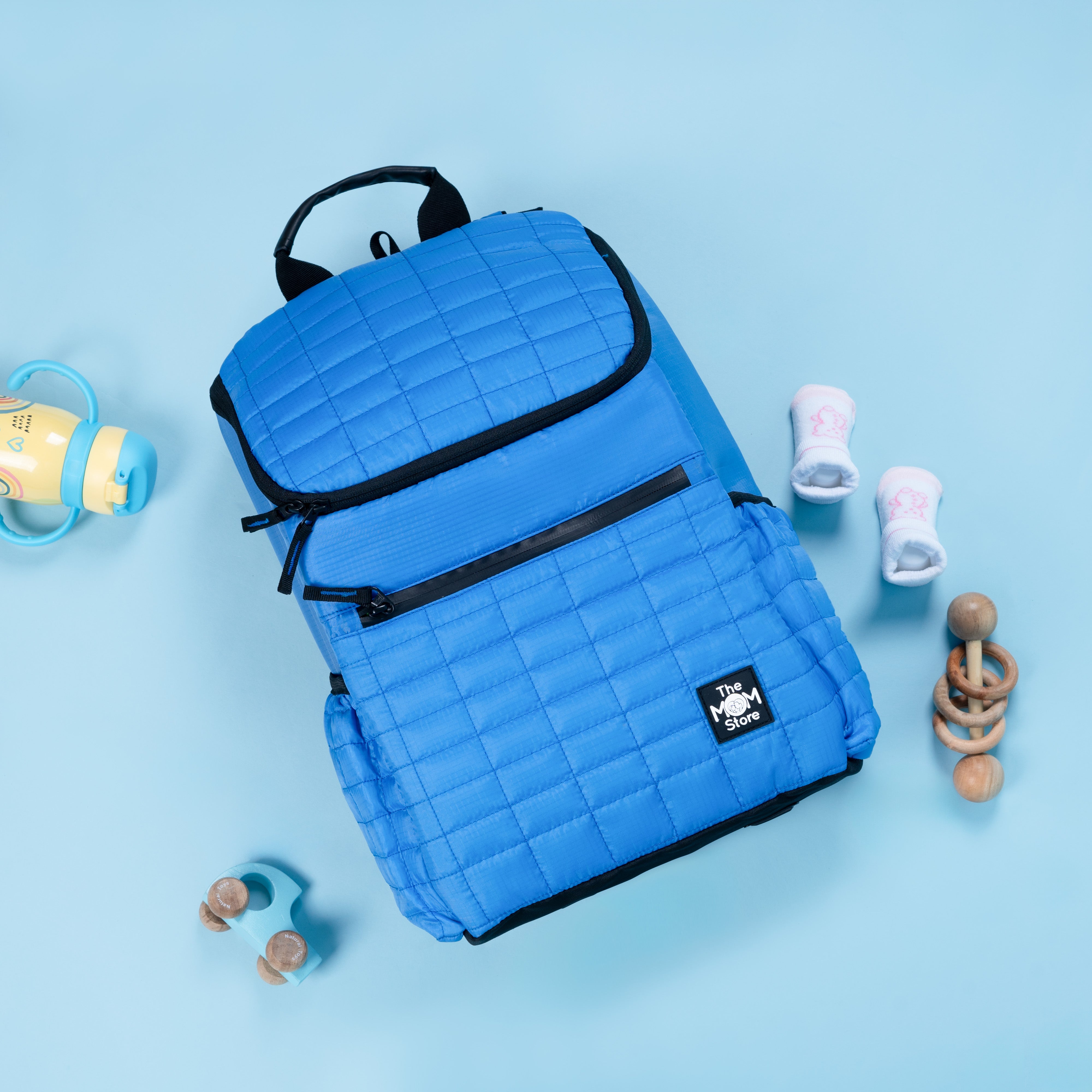 Sapphire Snuggle Quilted Diaper Bag Blue 1.1lb