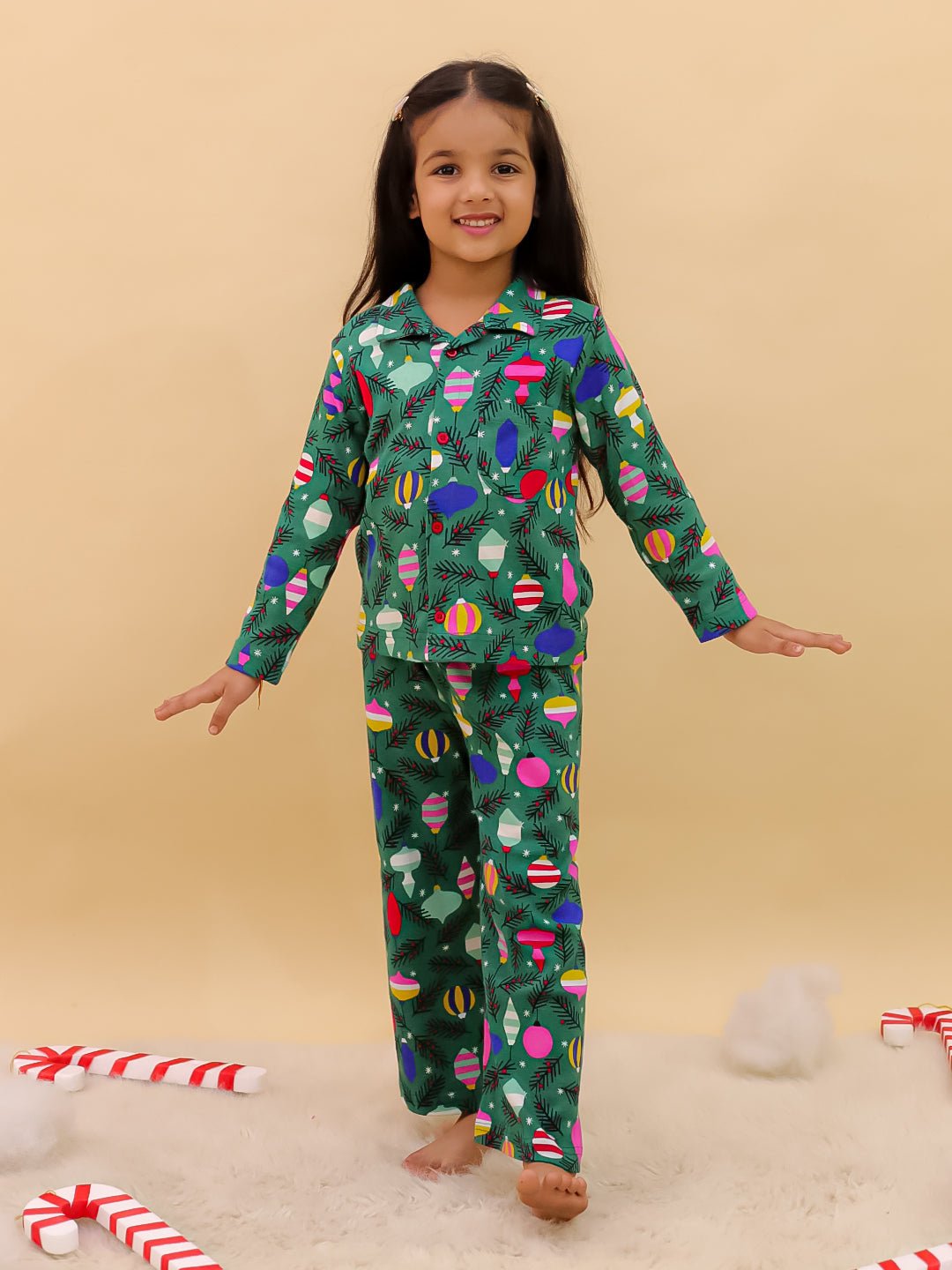Merry Snuggle Squad Christmas Cotton Matching Pajama Set Mom And Baby Twinning Combo Of 2