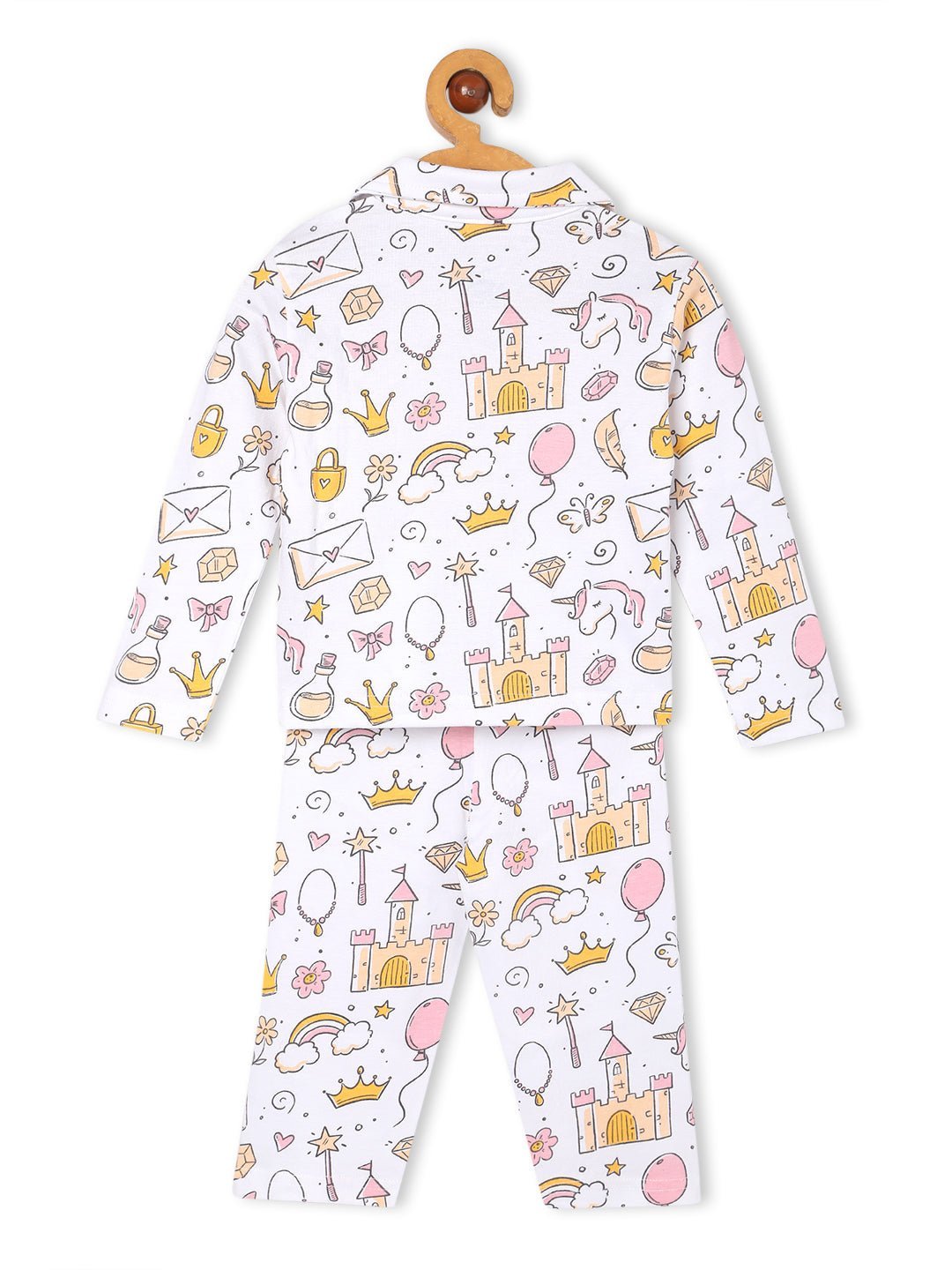Fairy Princess Pink Cotton Matching Pajama Set Mom And Baby Twinning Combo Of 2