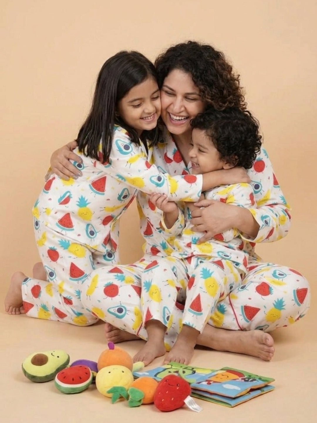 Fruity Cutie Mom And Baby Pajama Set Twinning Combo Of 3