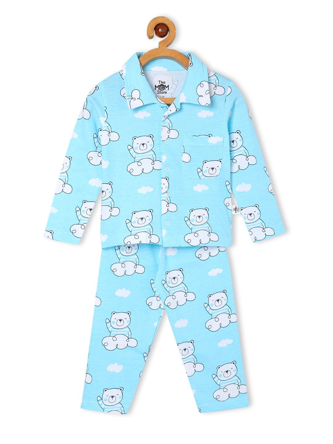 Hello Bear Mom And Baby Pajama Set Twinning Combo Of 3