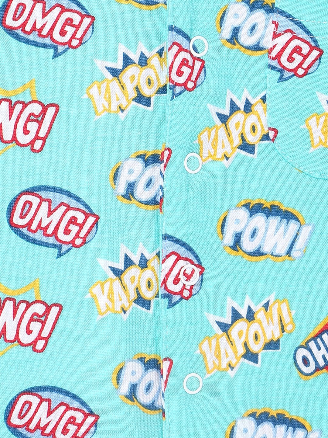 Mighty Fighter Blue Cotton Matching Pajama Set Mom And Baby Twinning Combo Of 2