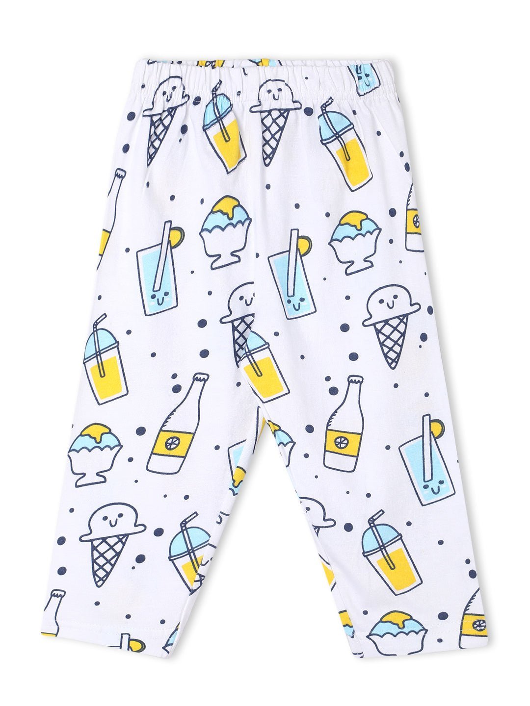 My Smoothie White Cotton Matching Pajama Set Mom And Baby Twinning Combo Of 2