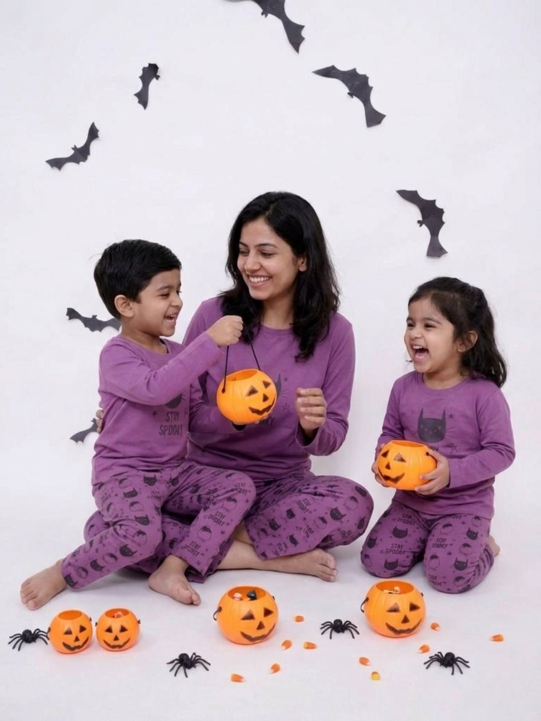 Stay Spooky Mom And Baby Pajama Set Twinning Combo Of 3