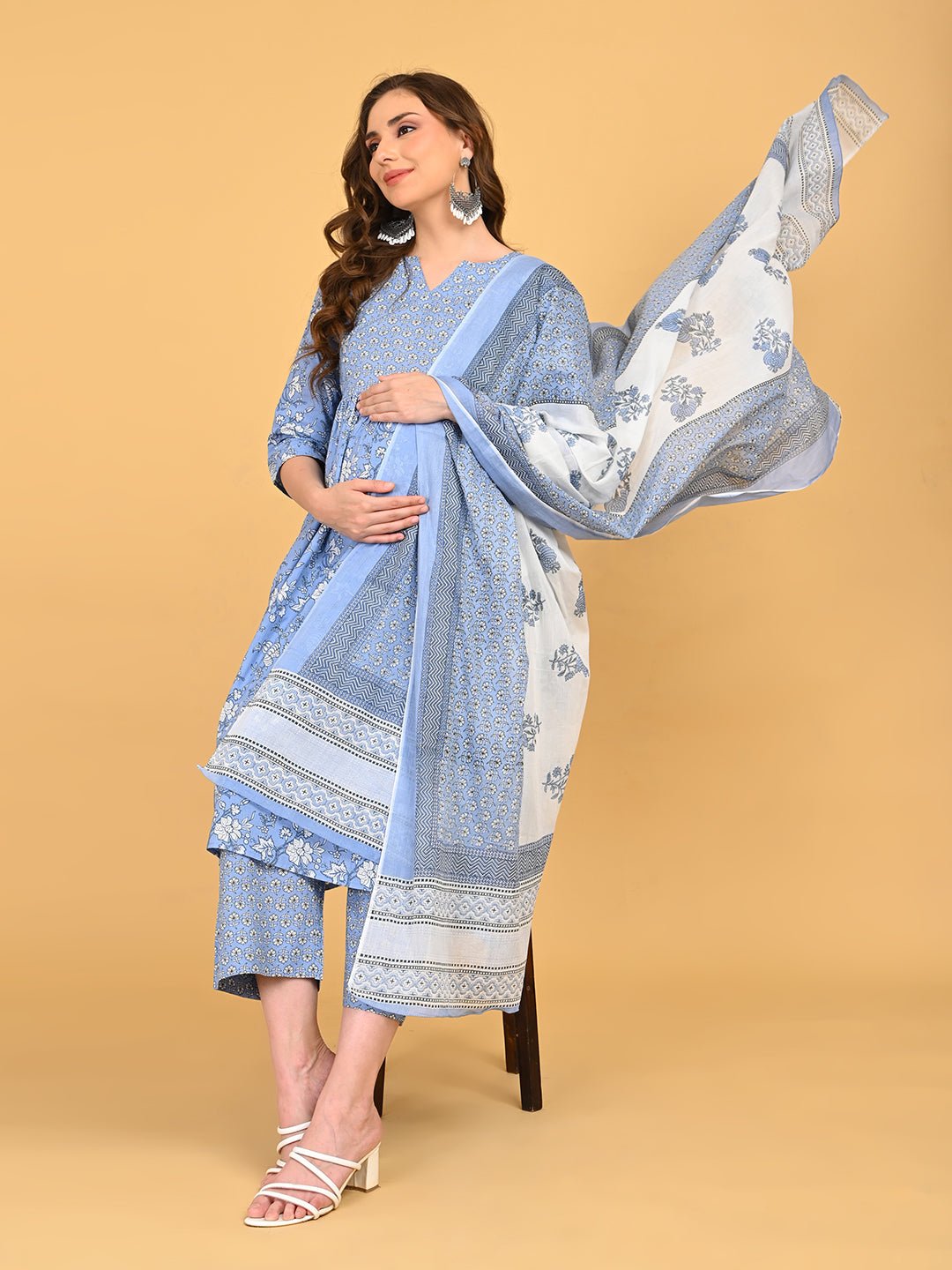 ShyamAab Maternity and Nursing Kurta Set Multi