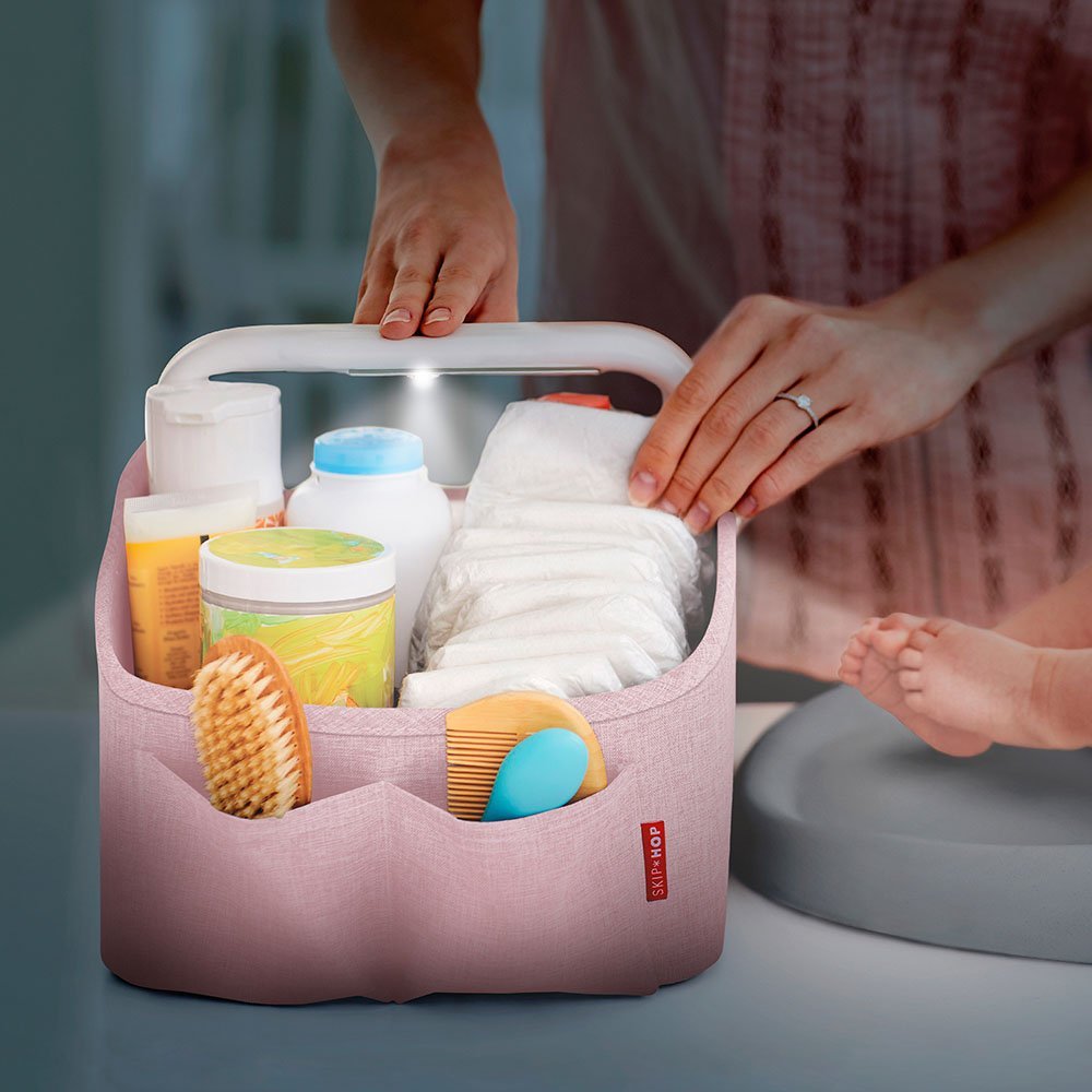 Skip Hop Light Up Diaper Caddy Pink 5.12x9.45x8.46in 1.54lb