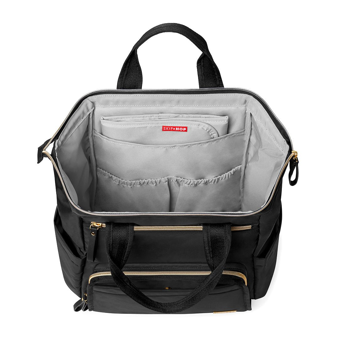 Mainframe Wide Open Diaper Backpack In Black For Babies