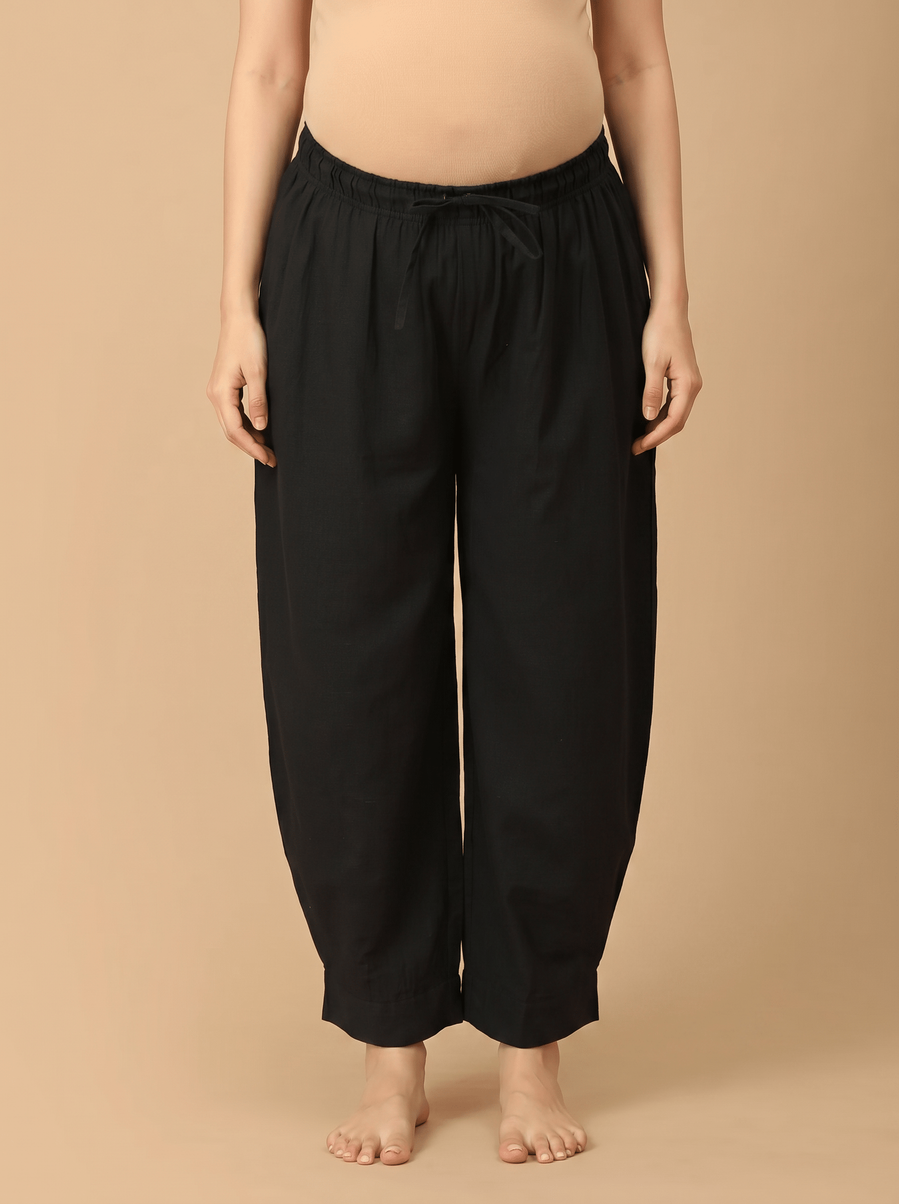 Street Ink Maternity Lounge Pants with Drawstring Black