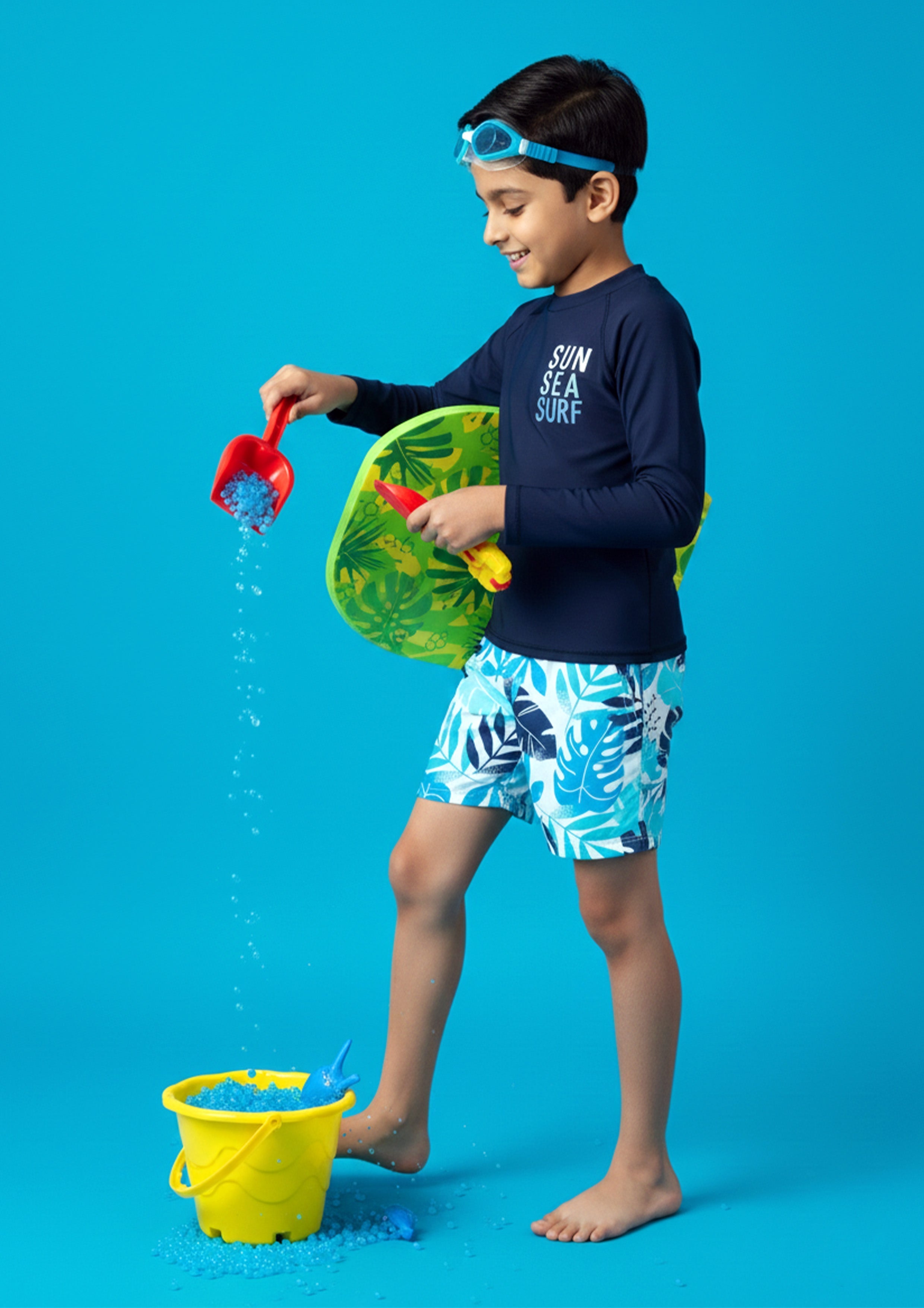 Sun Sea Surf Boys Full Sleeves Swimsuit Set