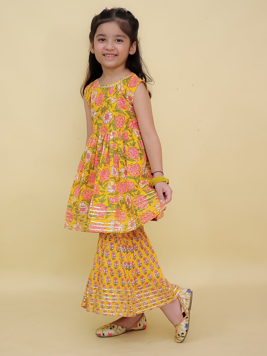 Sunshine Sultaana Girls Anarkali Sharara Set