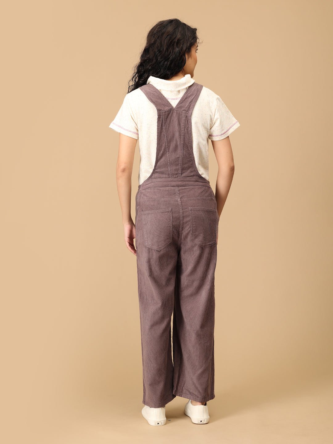 Taupe Corduroy Maternity Dungaree Taupe