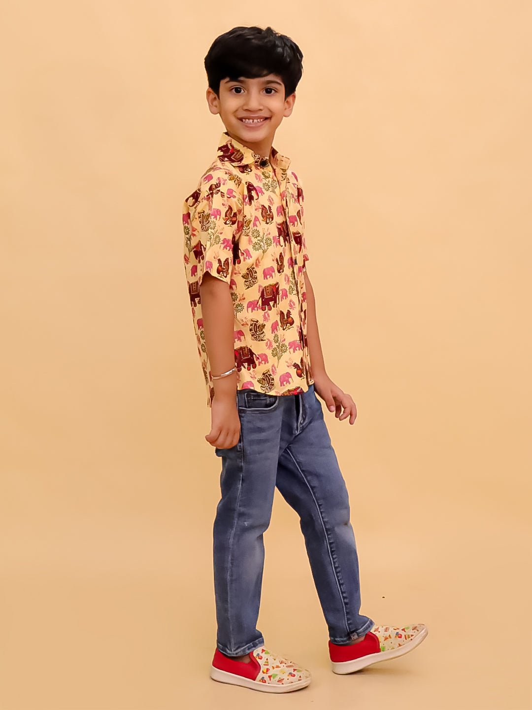Gentle Giant Elephant Print Boys Shirt