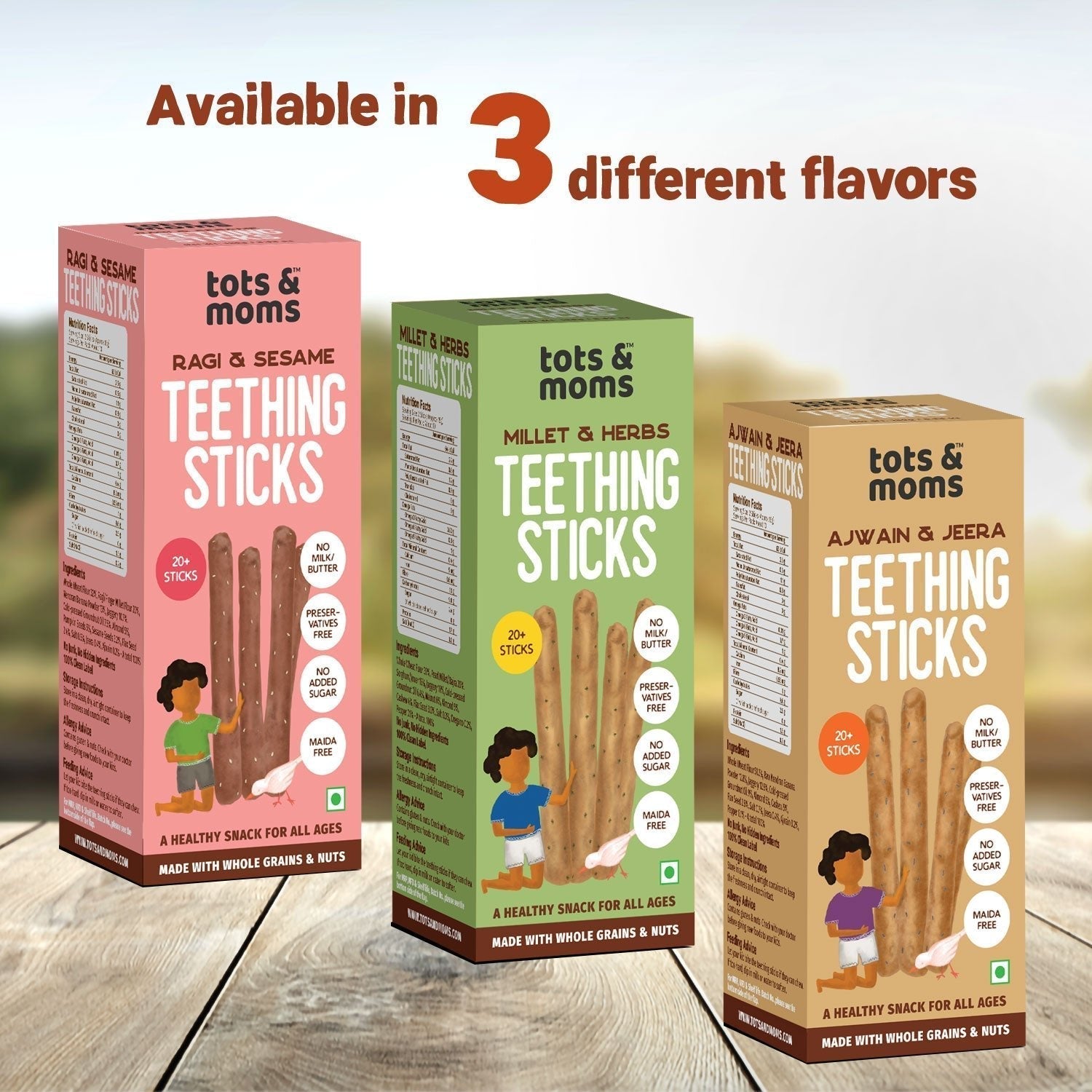 Ragi Banana Sesame Jaggery Teething Sticks For Babies