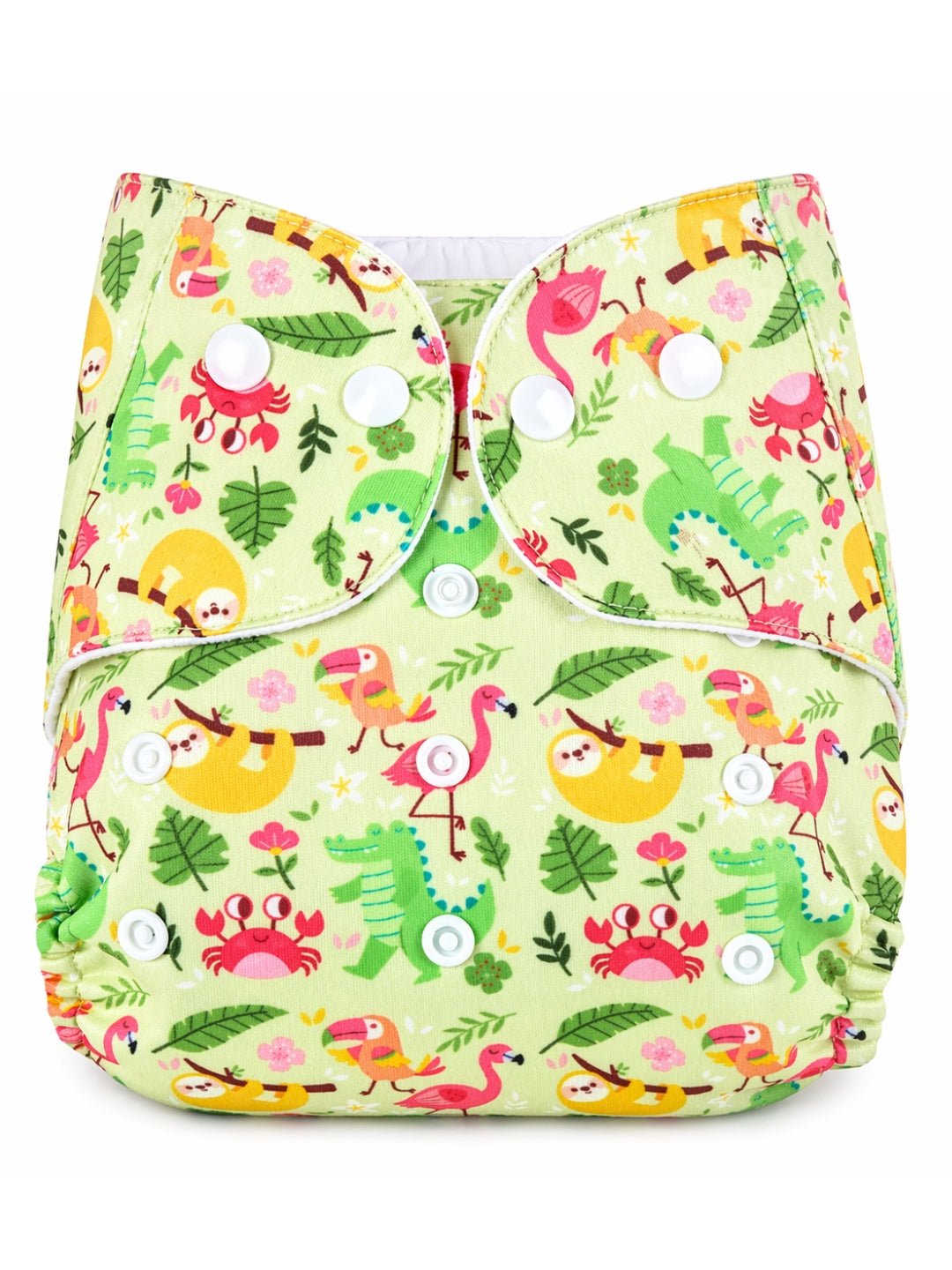 Tropical Paradise Reusable Waterproof Cotton Cloth Diaper For Babies