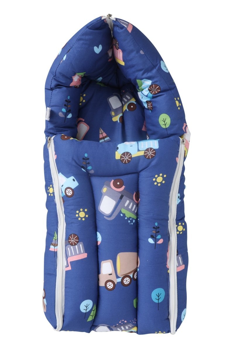 Truck Tunes 100% Cotton Multicolour Portable Bed For Babies