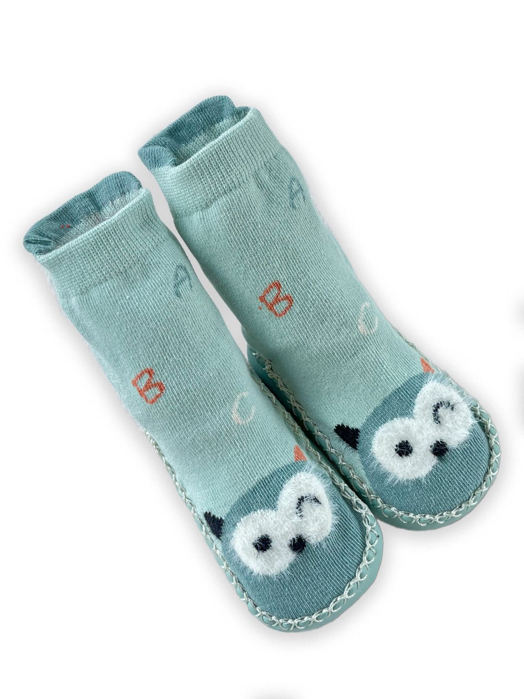 Mini Soul Yellow Twilight Toots Owl Print Anti Slip Socks