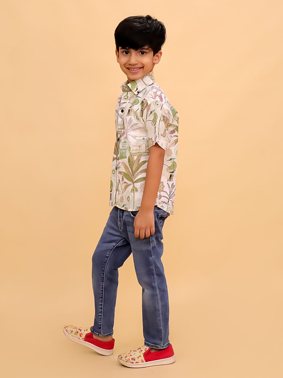 Bagh-i-Bold Jungle Print Men's Shirt And Boys Shirt Twinning Combo Of 2