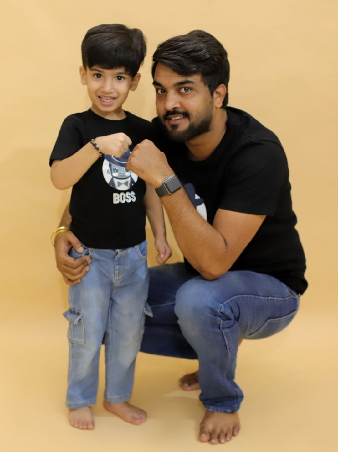 Underworld Print Cotton Matching Family T-Shirt Twinning Combo Of 2