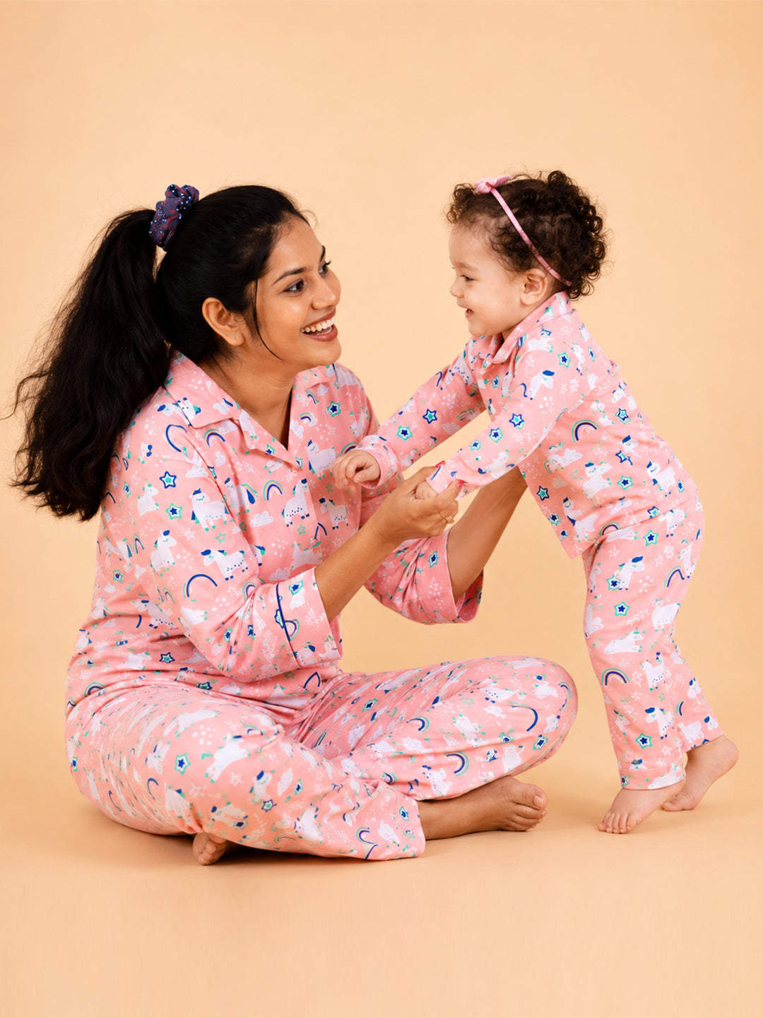 Magical Unicorn Mom And Baby Pajama Set Twinning Combo Of 2