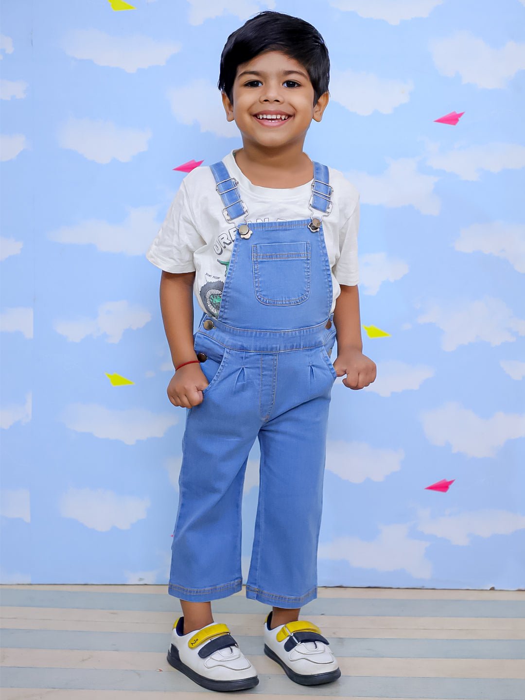 Blue Denim Unisex Classic Pinafore Dungaree