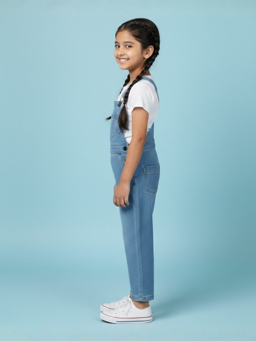 Blue Denim Unisex Classic Pinafore Dungaree