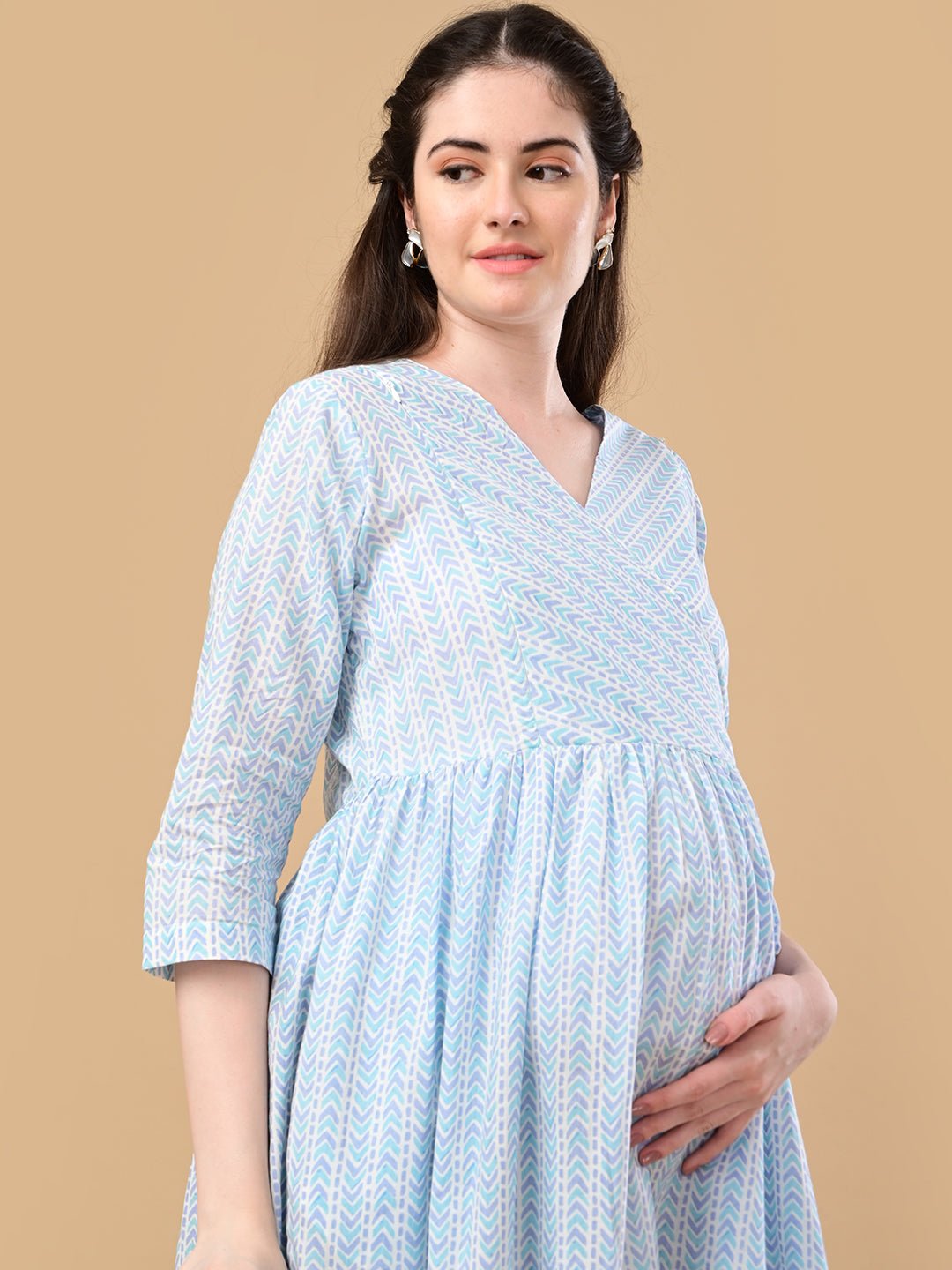 Urban Kaleido Maternity and Nursing Dress Multi