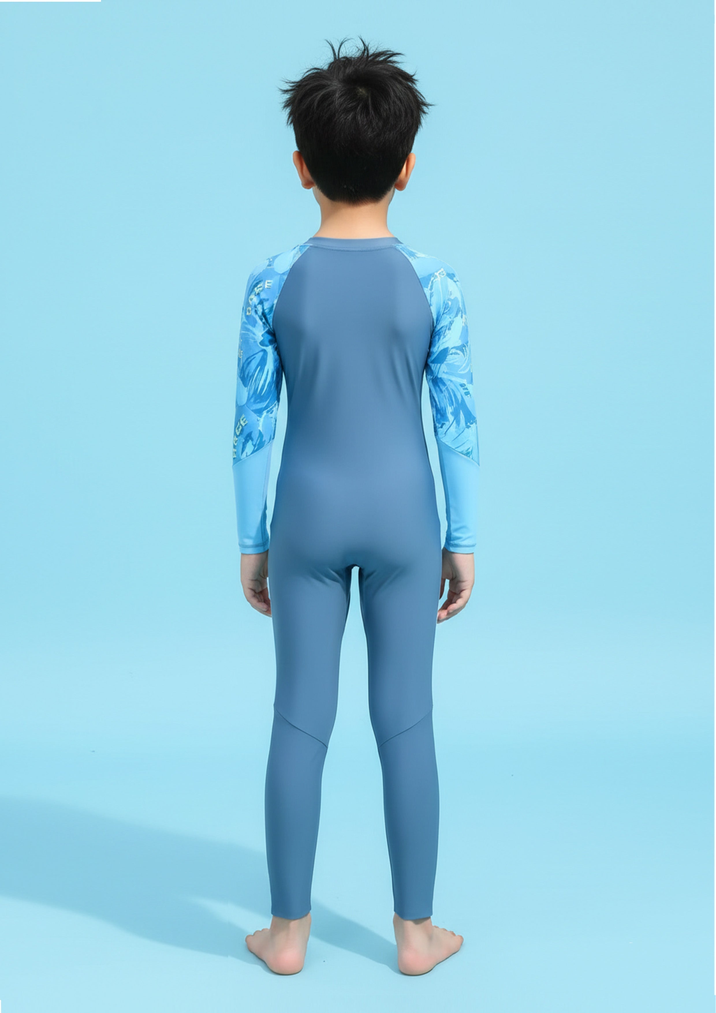 Multi Wave Rider Boys Long Sleeve Full Length Swimsuit