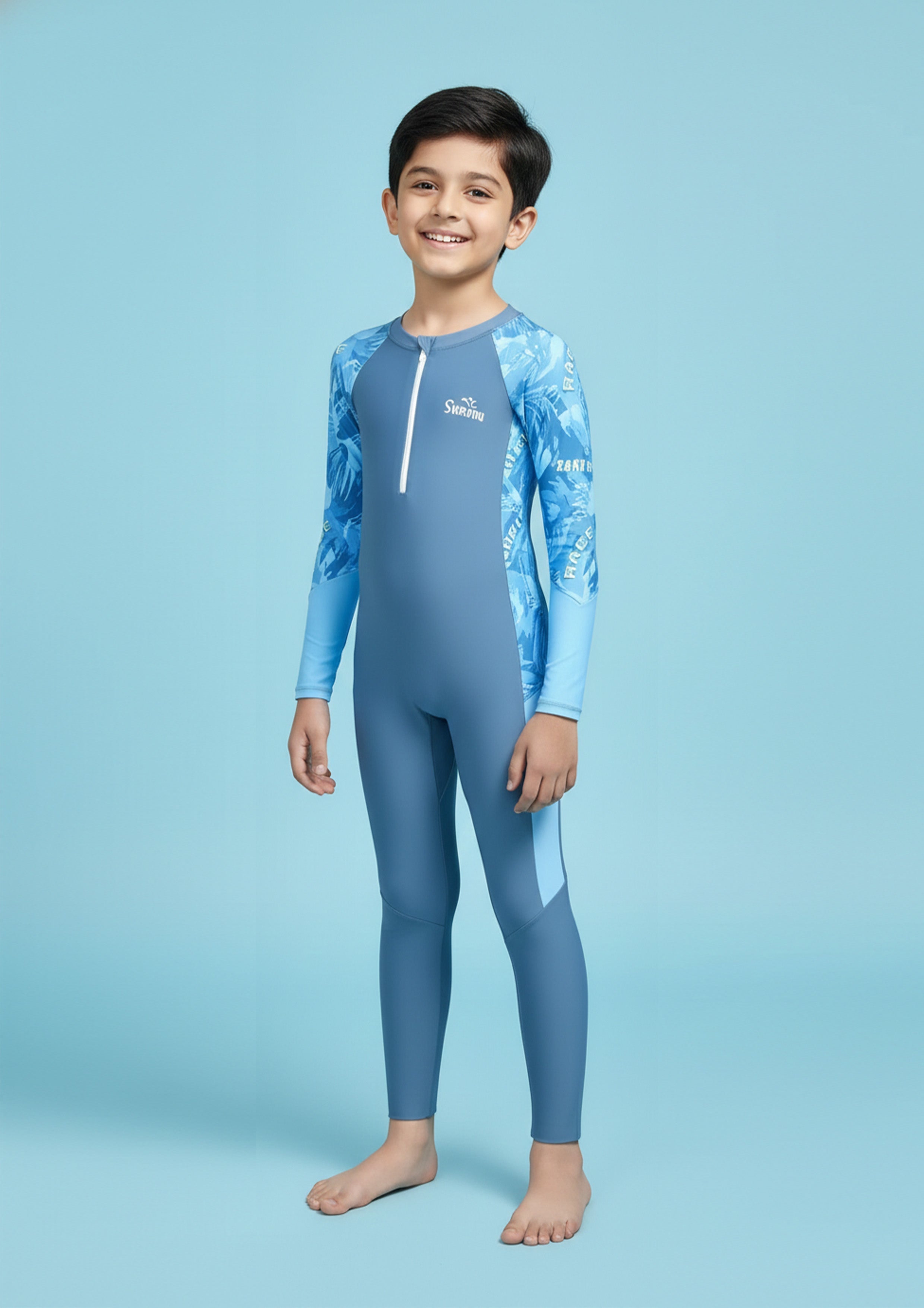 Multi Wave Rider Boys Long Sleeve Full Length Swimsuit
