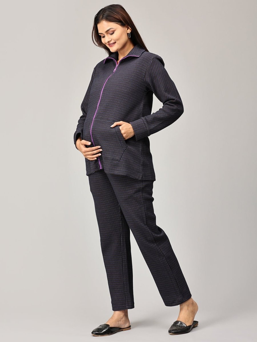 Wildflower Dreams Maternity and Nursing Bomber Jacket Co Ord Set Multi