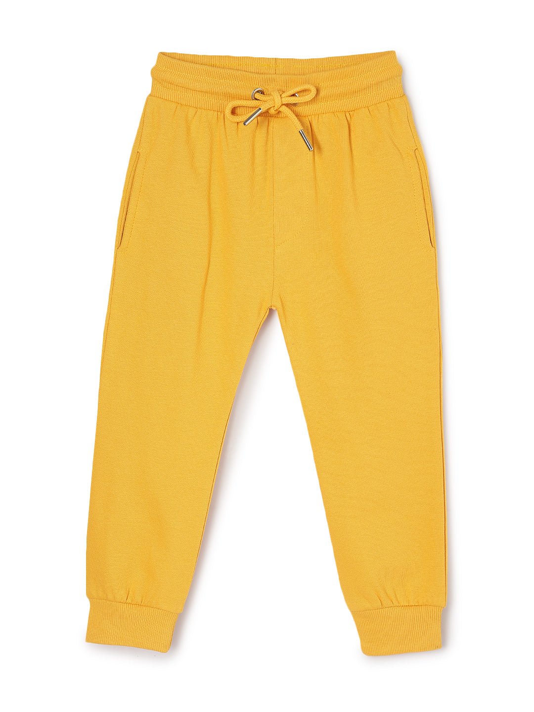 Yellow Winter Fleece Sweatpants For Kids