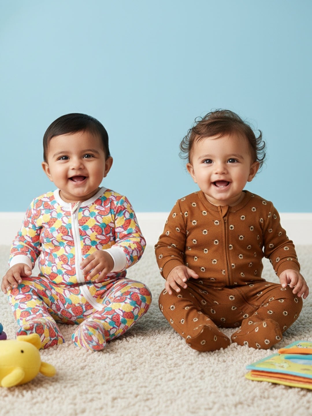 Fruitilicious Beary Best Zipper Romper Combo 2-Pack