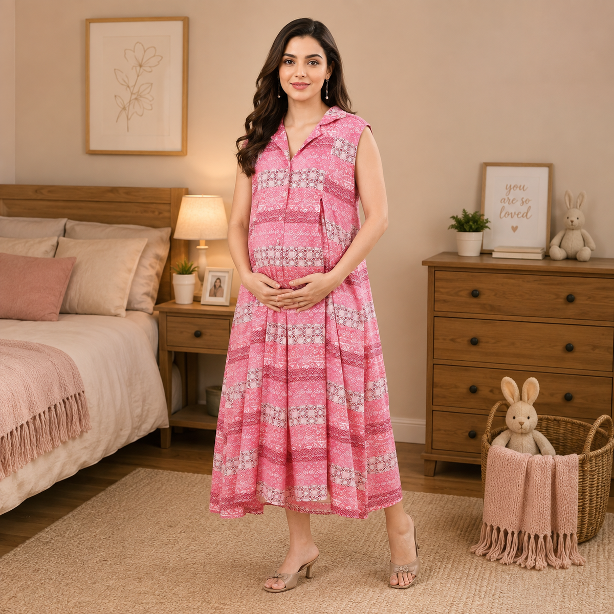 Sassy in a Snap Maternity and Nursing Jumpsuit Multi